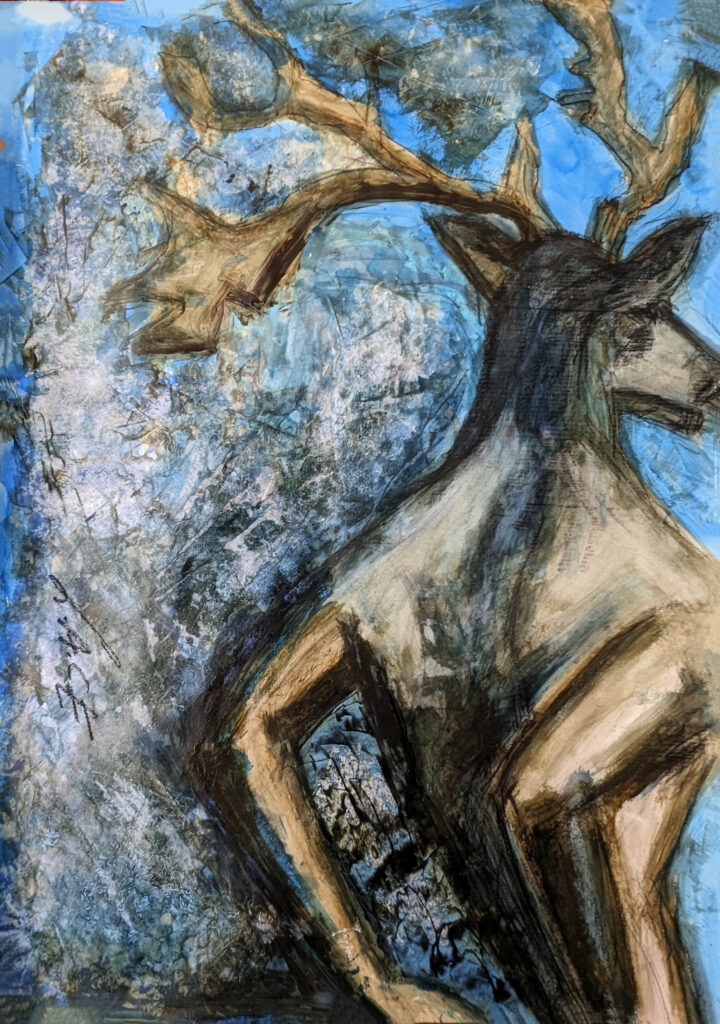 Mixedmedia artwork: Deer You