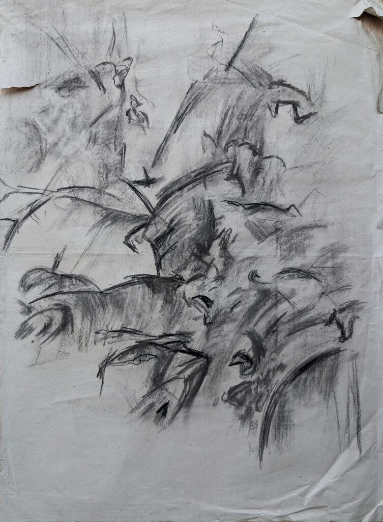 Charcoal Landscape #45 on paper