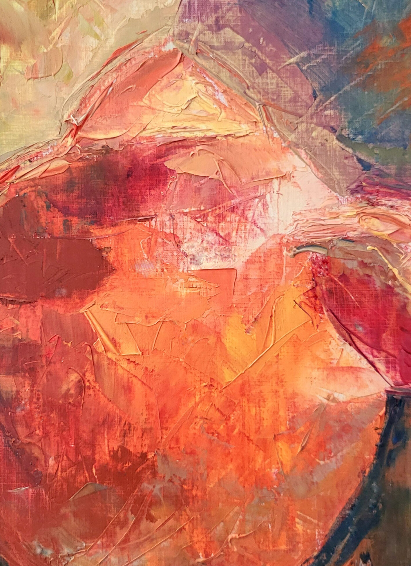 Piggy painting, oil on paper, symbolic figure fine art, Leonoor Ruigrok