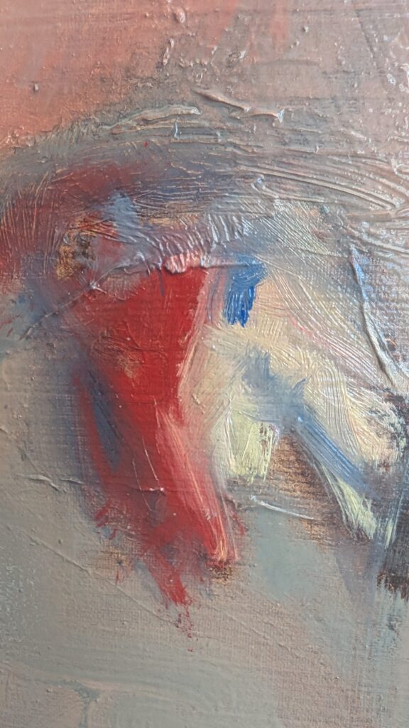 Raw art material oil painting close up. Art work by Leonoor Ruigrok