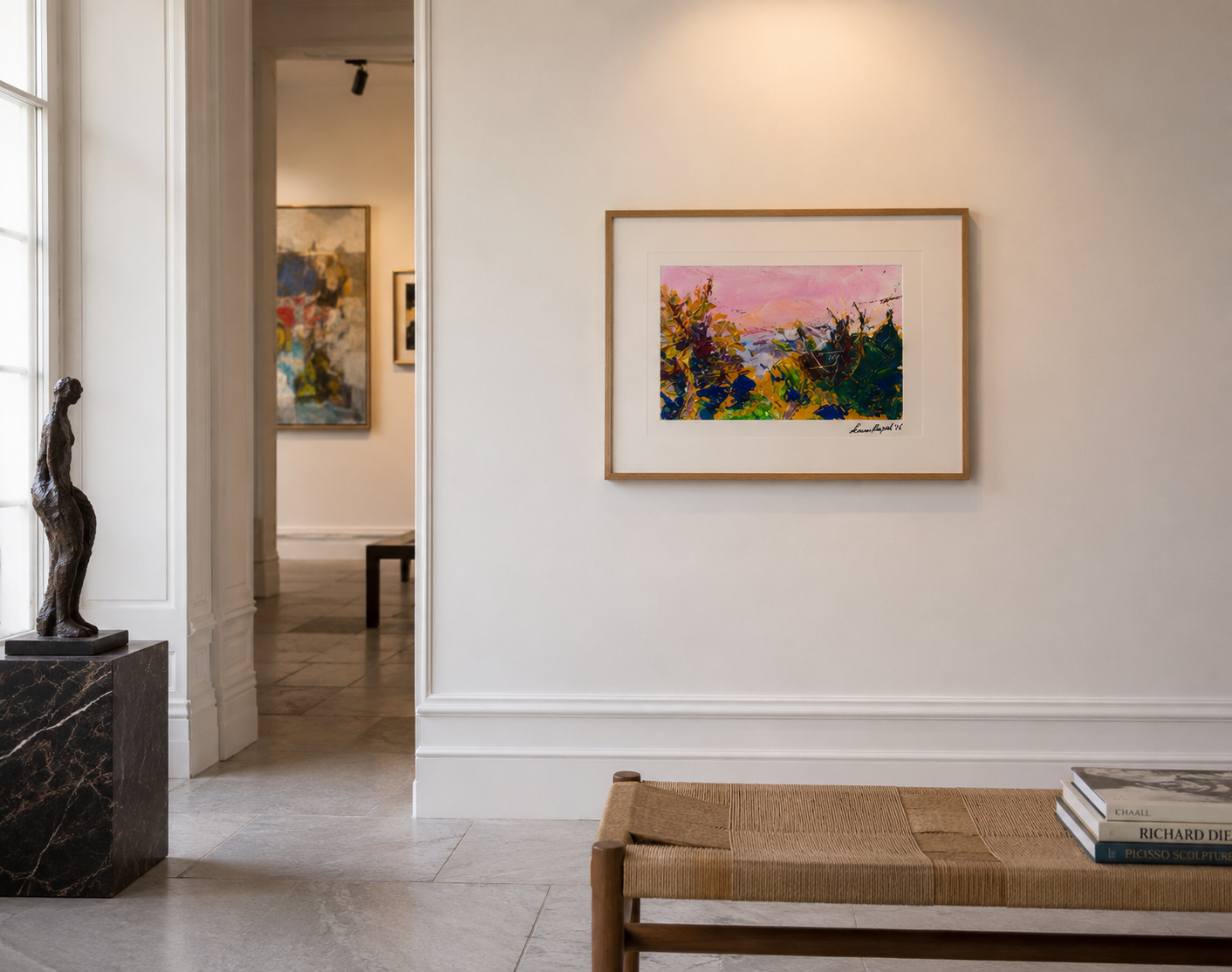 Artwork shown in an interior setting for scale reference.