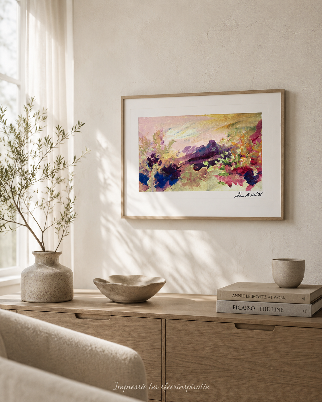 Artwork shown in an interior setting for scale reference.