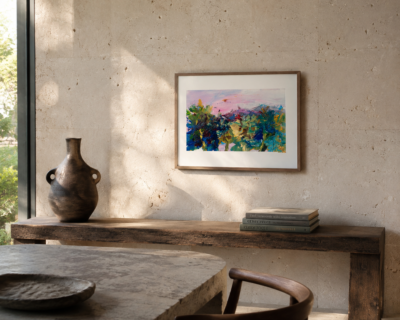 Artwork shown in an interior setting for scale reference.