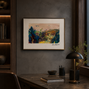 Artwork shown in an interior setting for scale reference.
