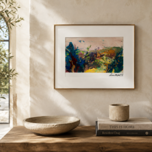 Artwork shown in an interior setting for scale reference.