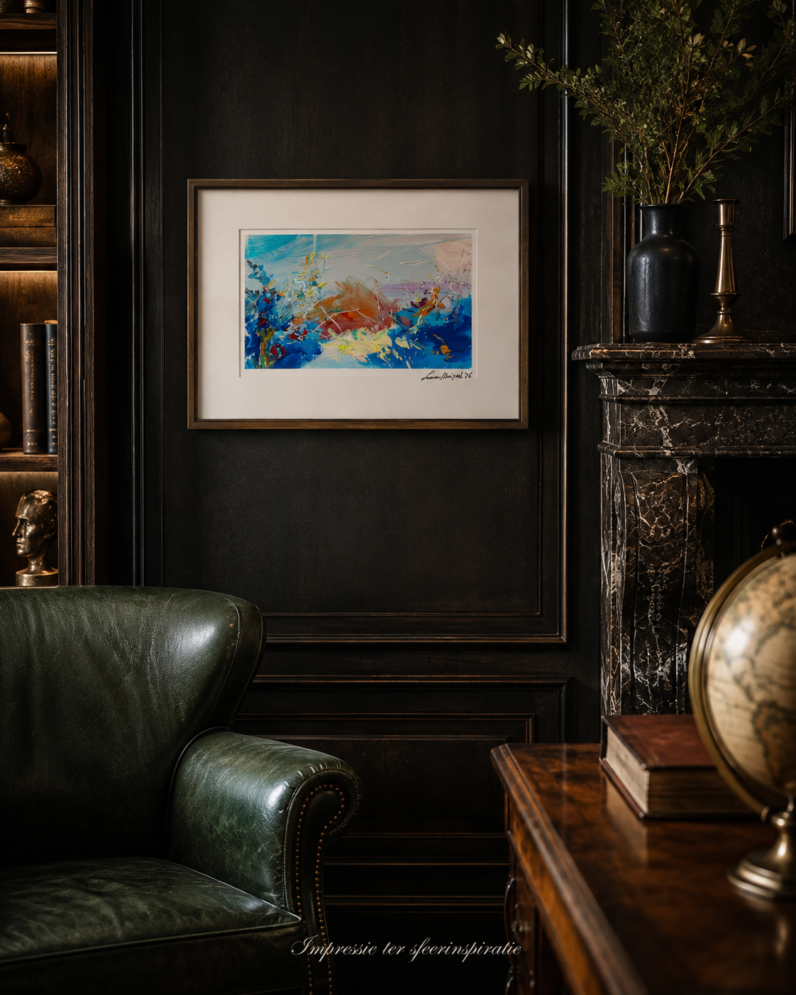 Artwork shown in an interior setting for scale reference.