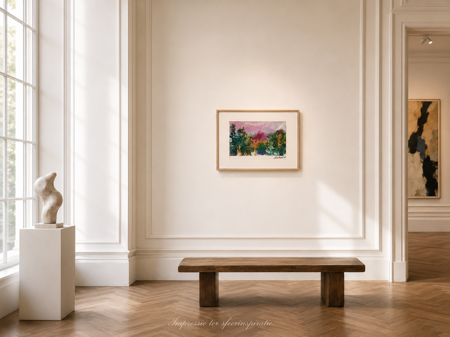 Artwork shown in an interior setting for scale reference.