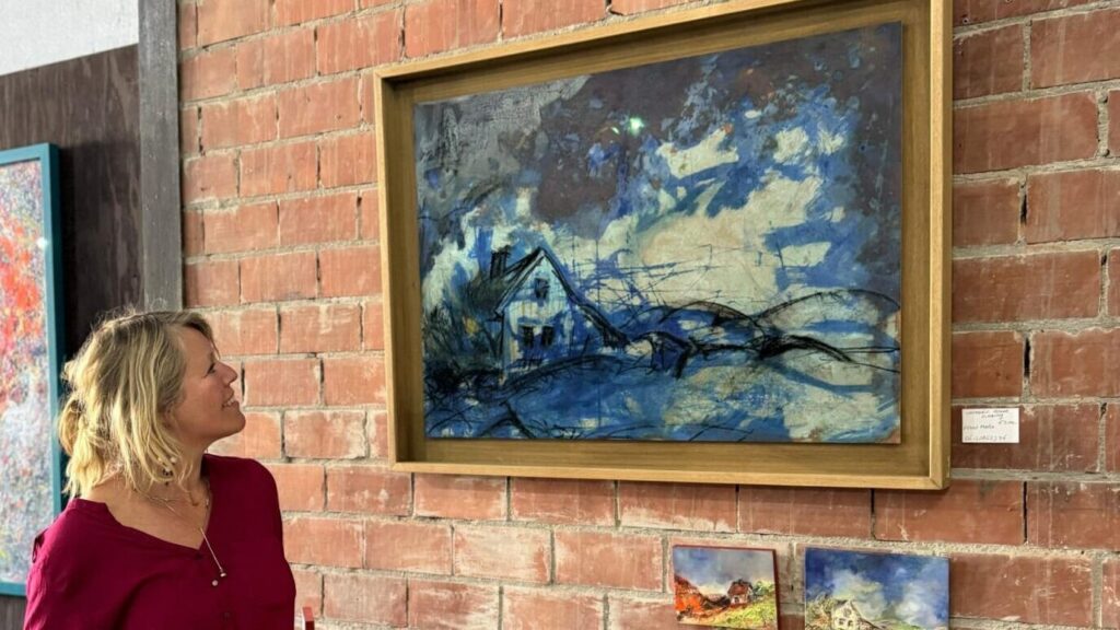 Art works by Leonoor Ruigrok at art event Zeeland. De Kunstschouw Zeeland